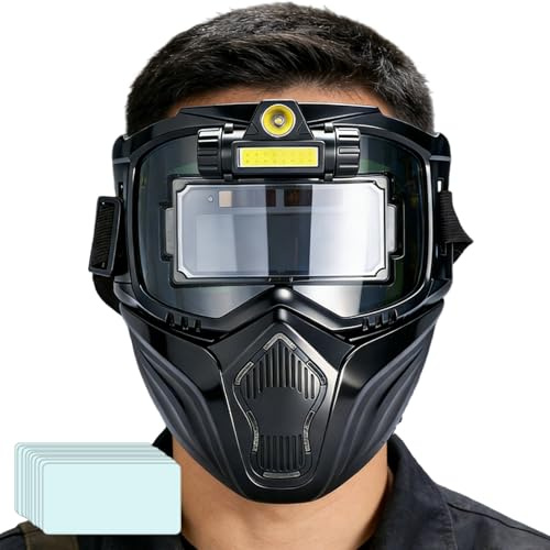 Auto Dimming Welding Helmet –, Soldar Protective Hood, 3 Lighting Adjustable Double, Layer Welder Industry Workshop Construction | Industry Welding Workshop Construction Metalworking Household Commer