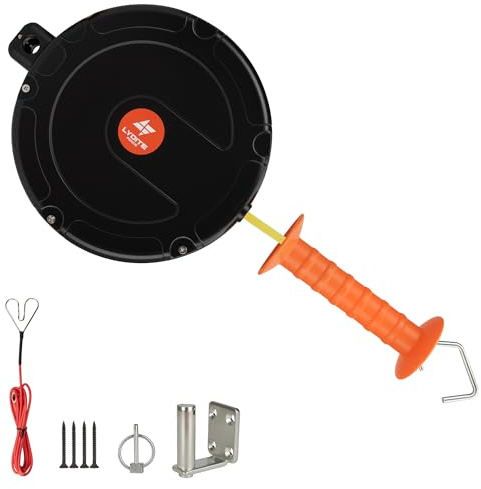 Elektrozaun Torgriff, Einziehbarer Elektrischer Zauntürgriff, Integriert in 20 mm Breite Elektrische Zaun-Polyethylenbänder, Länge 18 m