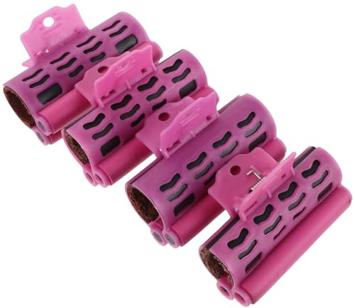 DIYEAH Lot de 4 Pinces à Rouleaux Chauffantes en Plastique, Grandes et Petites Tailles, Clip de Protection Thermique pour Bigoudis, Résistance la Chaleur, Usage Salon et Coiffure