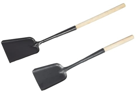 Alipis 2 Palas para Cenizas de Chimenea y Barbacoa, Metal Ligero Mango Largo, Ideales para Limpieza Doméstica y Recogida Hogar