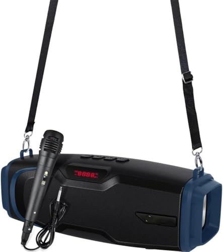 Generico CASSA BLUETOOTH SPEAKER PORTATILE DA 20W CON MICROFONO INTEGRATO PER KARAOKE E RADIO FM