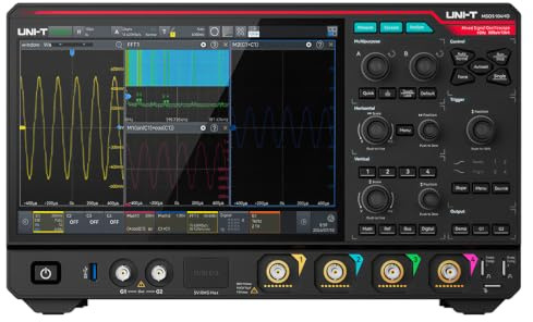 Osciloscopio de Señales Mixtas de Alta Resolución UNI-T Serie MSO5000HD – 1GHz, 4 Canales Analógicos+16 Canales Digitales, ADC de 12 bits, 5GSa/s (MSO5104HD 1000Mhz)