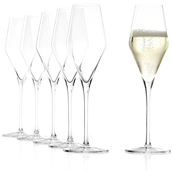 Stölzle Lausitz Bicchieri da Champagne Quatrophil Set di 6, 290 ml – Eleganti Calici per Sekt & Prosecco – Bicchieri da Spumante in Cristallo di Alta Qualità – Lavabili in Lavastoviglie e Antiurto