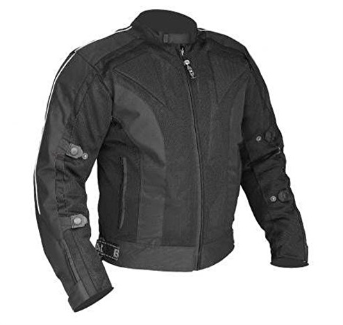 Veste de Moto d'été en Cordura/Mesh Chicane - imperméable/Renforts CE - Noir - 4XL