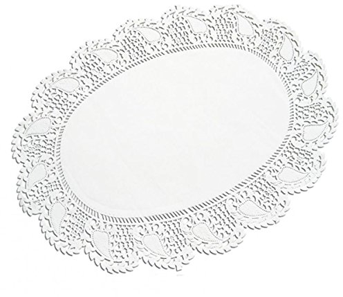 TAMLED Tortenspitzen oval 27 x 36 cm 250 Stück weiß