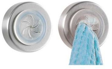 Lakeland Push & Grip Tea Towel Holders, Stainless Steel - Pack of 2