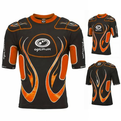OPTIMUM Protective Top Protettivo Unisex Senior Inferno, Nero/Arancione, XX-Large Uomo