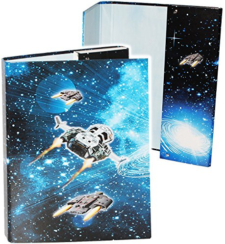 alles-meine.de GmbH Heftordner/Ordner/Heftbox - A4 - Weltraum - Space - Raumschiff - für Hefte, Zettel und Mappen - Gummizugmappe & Heftmappe - Mappe & Box - Ordnermappe ..