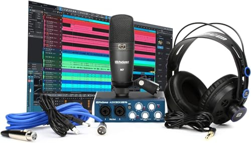 PreSonus AudioBox 96 Studio - Interfaccia Audio USB, Bundle per Registrazione e Produzione, con Microfono, Cuffia & Software