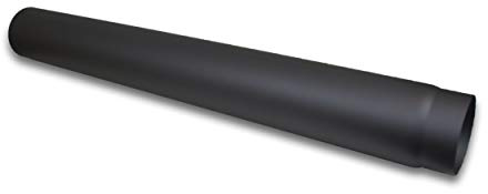 LANZZAS Ugnsrör 1 000 mm förlängning – i diameter Ø 120 mm – färg: svart – rökrör kaminrör