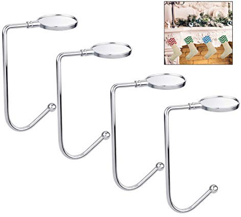 iwobi 4 pcs Ganchos para Bolsos, con Ganchos giratorios y antiadherentes Perchas Portátiles para Colgar en el árbol de Navidad, chimeneas, Bolsos, Ligeras y con Estilo