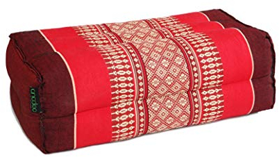 ANADEO YogaProducts Standard - Yogakissen Meditationskissen Zafu - Hohe Dichte Kapok Füllung 100% ökologisch - Komfort und Festigkeit - Sitzstabilität - Rot Burgunder - X1