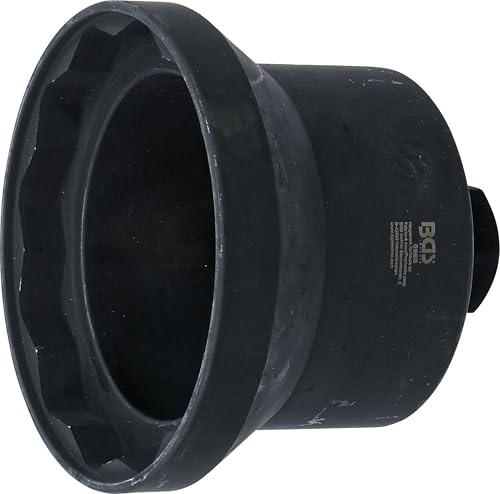 BGS 6986 | Achsmuttern-Schlüssel | Zwölfkant | für Iveco LKW | SW 110 mm | Antrieb Außensechskant 36 mm | Länge 117 mm | Außendurchmesser 133 mm | Hand- und Schlagschrauberbetrieb