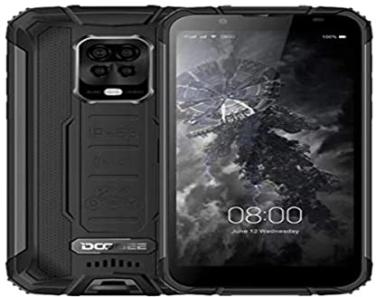 DOOGEE S59 PRO【2021】 Outdoor Handy ohne Vertrag, 10000mAh Akku, Octa Core 4GB+128GB(256GB Externe SD), IP68 Stoßfest Robustes Smartphone, 2W Lautsprecher, 16MP AI Quad-Kamera, DUAL SIM NFC Schwarz