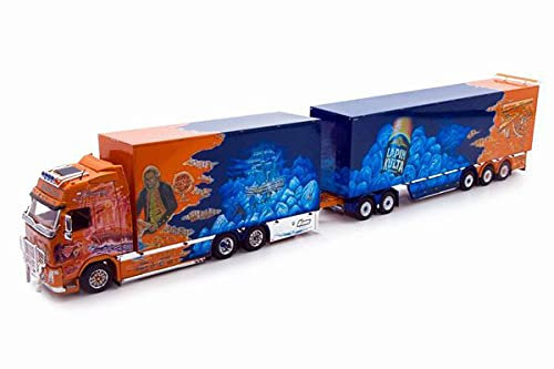 WSI - WSI01-1024 - Camion 6x2 Porteur Volvo FH02 Globetrotter et Combi remorque avec Dolly 2 essieux aux Couleurs RISTIMAA Discovery - Echelle 1/50