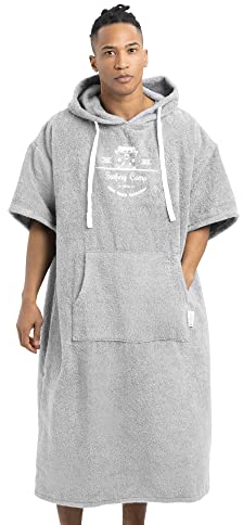 HOMELEVEL Badeponcho Unisex - Surf Poncho aus 100% Baumwolle - Handtuch für Erwachsene - Bademantel für Damen und Herren - Badetuch mit Kapuze