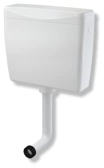Cassetta di risciacquo per WC di alta qualità, in plastica, start/arresto, WC a scomparsa, 6 – 8 litri, colore bianco