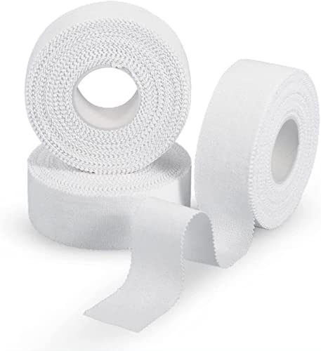 Cinta para dedos con adhesivo extrafuerte, cintas deportivas blancas, 3 rollos (total 30 m) de cinta para escalar, cinta deportiva agradable para la piel, cinta para manos para entrenamiento con pesas