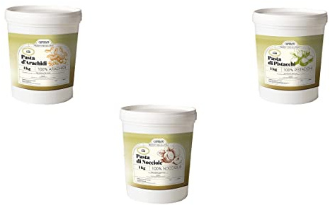 Creme spalmabili pistacchio nocciola crema d'arachidi (confezione da sei pezzi) offerta box (1xPistacchio+Nocciola+Arachidi(Box3 100%))