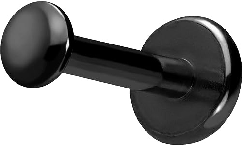 PIERCINGLINE Titan Labret mit Push Fit DISC Piercing Ohr Helix Tragus Conch Farb & Größenauswahl