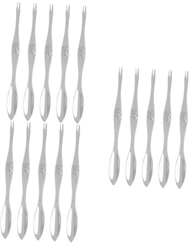 BESTonZON 15piezas Tenedor De Cangrejo De Acero Inoxidable para Mariscos Herramienta Práctica y Duradera para Comer Cangrejos y Langostas Casa o Restaurante
