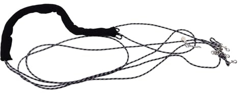 Qcwwy Longier-Trainingshilfe für Pferde, Weiches Pferde-Trainingsseil, Multifunktionales Longier-Trainingshilfe-System für Pferde, Einfache Anpassung, Pferdezügel, Elastische (Black)