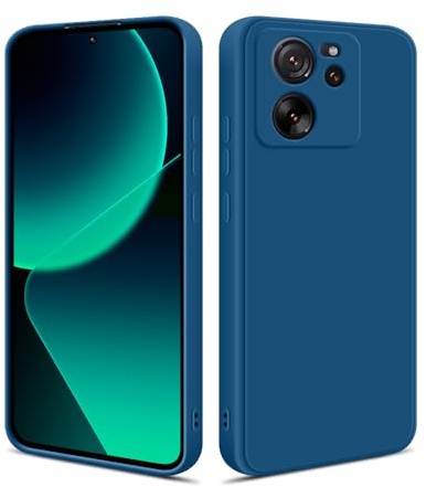 HSP Funda para Xiaomi 13T, Carcasa Silicona, Case, Antipolvo, Blanda, Azul | Antigolpes, antiarañazos, cortes precisos, bordes elevados, cámara protegida, capa cover, protector para móvil y teléfono