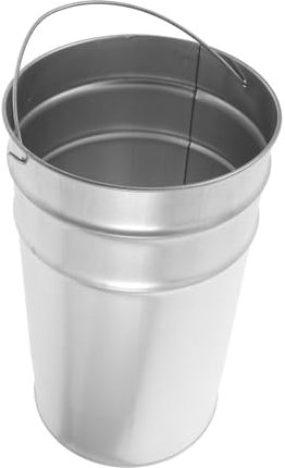 HOMOCONO Verzinkter Runder Metall-eimer Mit Henkel Dickwandiger Mehrzweck-mülleimer Für Küche Garten Wäsche Abfallbehälter Großer Fassungsvermögen Robust Und Tragbar
