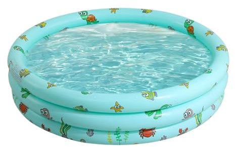 Piscina gonfiabile, piscina gonfiabile per bambini | Piscina gonfiabile rotonda 3 anelli | Piscina per bambini gonfiabile da 59,06x13,78 pollici, piscina pieghevole per bambini per bambini Piscina