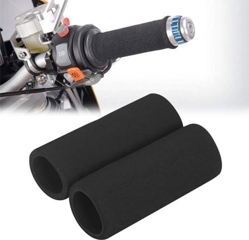 2PCS Motorcycle Handlebar Grips Motorcycle Grip Cover Foam Handlebar Grips Motorbike Comfort Grips Anti Vibration Anti-Slip Applicable Sleeve Inside Diameter 3.17-3.68CM