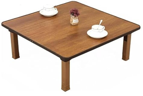 KLJUddGY Bodentisch Quadratischer niedriger Tisch aus Holz, klappbarer Teetisch, Erkerfenster-Holztisch, Bodentische für Tatami-Esszimmer-Tee einzigartig