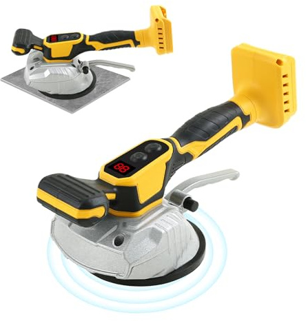 Outil de vibration pour carrelage compatible avec batterie Dewalt 18V/20V, machine à carreler sans fil à main avec nivellement par vibration pour carrelage avec 8 vitesses et affichage numérique pour