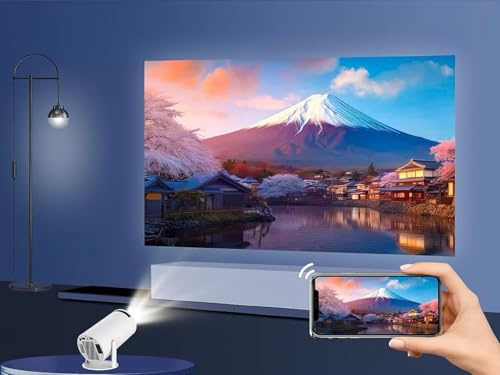 Full HD 4K 1080P 2025 bärbar intelligent projektor, rotationsvinkel justerbar till 180°