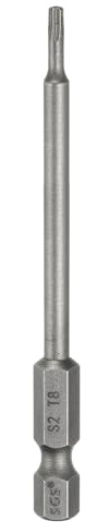 sourcing map T8 Torx-Kopf-Schraubendreher-Bit, 6,35 mm Sechskantschaft, 80 mm lang, magnetisch, keine Lochspitze, manipulationssicher, 6-Punkt-Stern-Schraubendreher-Bits, S2-Stahl, industrielle