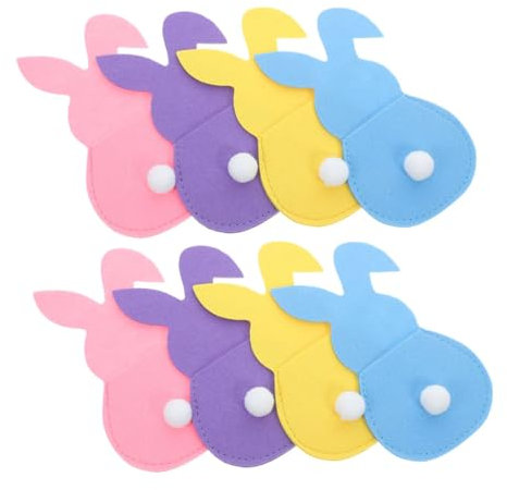 Holibanna 8stücke Teiliges Osterhasen Bestecktaschen Filz Dekorative Besteckhalter Für Gabeln Und Messer Für Ostertische Und Frühlingsfeiern Mit Niedlichem -design