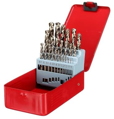 Forets Hélicoïdaux Au Cobalt M35 13/19/25 Pièces pour Acier Inoxydable Bois Métal avec Étui en Métal Pratique