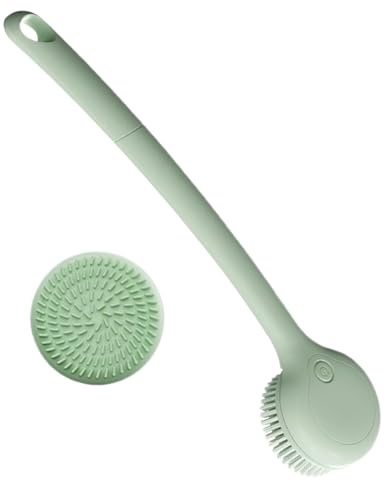 Electric Body Brush - 2-Speed Rotating Bath Scrubber, Rechargeable Long Handle Shower Brush, Deep Cleansing Exfoliatings Massager for Women Relaxation, Gentle Skin Wash Tool