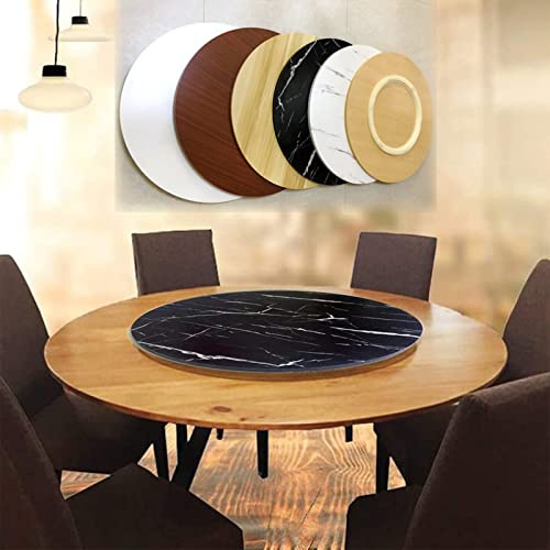 Lazy Susan Plateau de service – Plateau tournant en bois rotatif à 360°, centre de table de cuisine rond, 50-100 cm de diamètre, parfait pour la table à manger, facile à utiliser et élégant (couleur