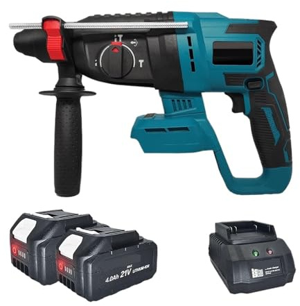 Trapano A Percussione Elettrico A Batteria Brushless A 4 Modalità, A Ricaricabile Da 26 Mm, Utensili Elettrici Adatti Alla 18 V Elevata Capacità Di Perforazione(2PCS 4.0Ah Battery)