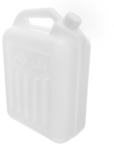Healeved Jarra de Agua de Plástico de Grado Alimenticio 5 Litros con Boca Ancha, Contenedor Multiusos para Almacenamiento de Líquidos, Aceite, Vino y Agua, Resistente E Adecuado para Uso