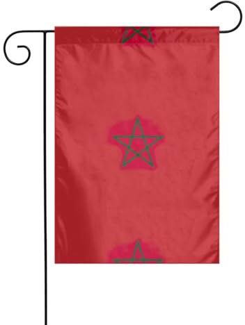 Drapeau du Maroc imprimé double face, 30,5 x 45,7 cm, anniversaire, mariage, vacances, cour, extérieur, décoration extérieure