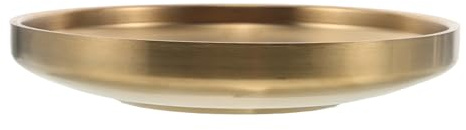 Cuenco Grande Acero Inoxidable Decorativo Dorado de Llaves y Adornos | Acabado Elegante y Moderno, Uso Versátil en Porche o Sala, Solución Práctica para Joyas y Pequeños Objetos