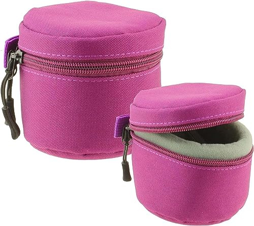 Navitech Purple Water Resistant Camera Lens Protective Case Pouch - Compatible with Hyla Optics 0.43x Wide Angle Conversion Lens
