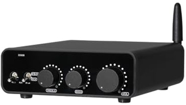 NONDK TPA3255 Dual-Channel 300W D300B Högpresterande Digitalförstärkare Treble och Low HiFi Bluetooth 5.4 LDAC Svart