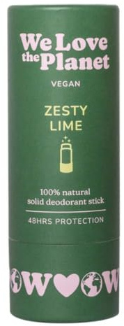 We Love the Planet Deo Stick, Papertube, Zesty Lime, 40g
