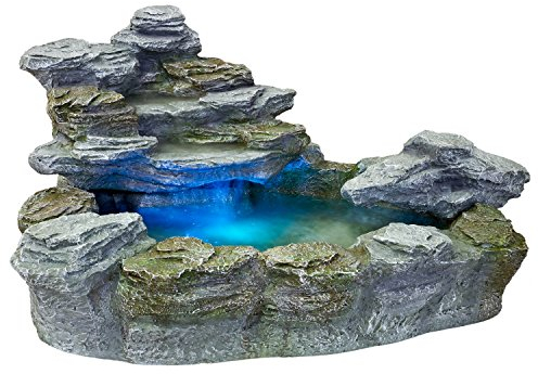STILISTA Gartenbrunnen Olymp in Steinoptik XXL 100 x 80 x 60 cm inkl. Pumpe und LED-Beleuchtung