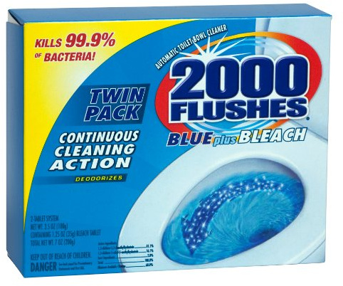 2000 FLUSHES 208086 Blue Plus Bleach Automatic Toilet Bowl Cleaner, 3.5 OZ TWIN-PACK (PACK OF 1), Net Weight: 7 Ounce