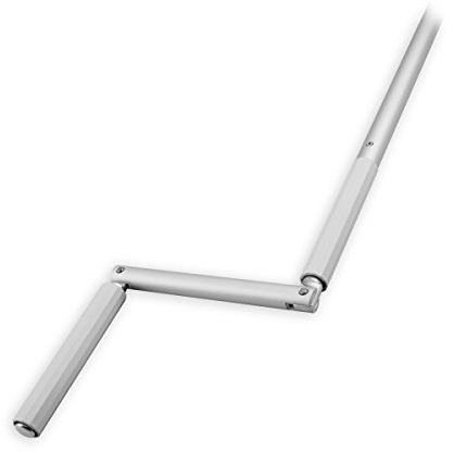 DIWARO Aluminium Rolladen Kurbelstange, Rohr Innen Ø 9,9 mm, Aussen Ø 13 mm, Farbe Alu Natur, Länge der gestreckten Rolladenkurbel 1000 mm,(Alu Natur | 9.9 mm | gestreckte Länge 1000 mm)