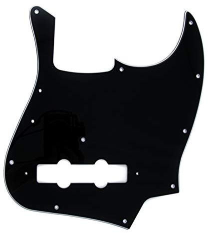 Fender 005-5252-049 Pure Vintage Pickguard 70s Jazz Bass Black - 10-Loch Pickguard