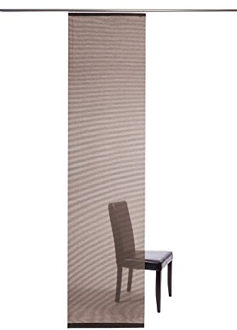 Homing halbtransparenter Flächenvorhang Uni Schiebegardine, Kupfer braun (1 Stück), Wohnzimmer Schlafzimmer Kinderzimmer 245 x 60 cm